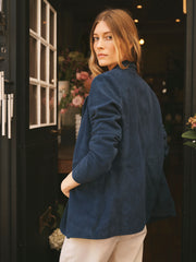 Mikki suede jacket -Indigo | NRBY Clothing