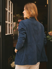 Mikki suede jacket -Indigo | NRBY Clothing