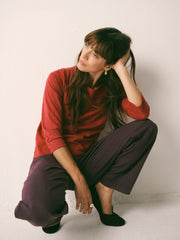 Rowan cotton barrel leg jean - Plum Noir | NRBY Clothing