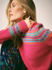 Yasmin fairisle sweater - Pink | NRBY Clothing