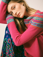 Yasmin fairisle sweater - Pink | NRBY Clothing