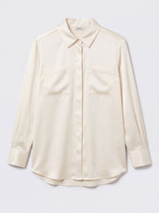 Yves silk satin shirt - Ivory