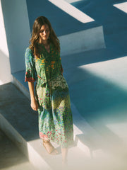Zafia silk garden path print dress | NRBY Clothing