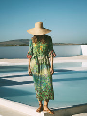 Zafia silk garden path print dress | NRBY Clothing