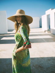 Zafia silk garden path print dress | NRBY Clothing