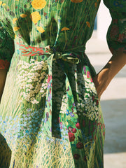 Zafia silk garden path print dress | NRBY Clothing