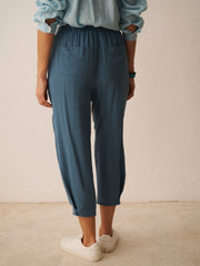 Nicole silk parachute trouser - Bluestone | NRBY Clothing