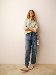 Rowan denim barrel leg jean - Light Wash | NRBY Clothing