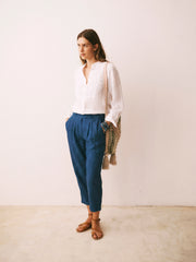 Nicole linen trouser - Indigo | NRBY Clothing