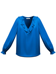 Alberta silk satin top - Peacock
