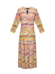 Avery silk watercolour splash print dress