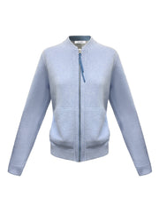 Bailey cotton cashmere bomber jacket - Blue
