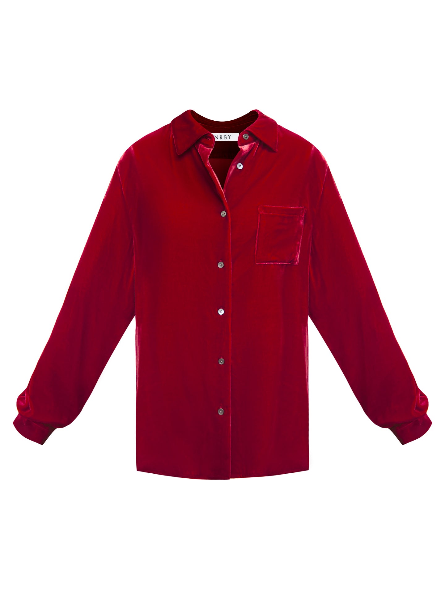 Chiara silk blend velvet shirt - Red