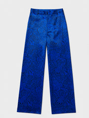 Clea silk satin lace print trouser | NRBY Clothing