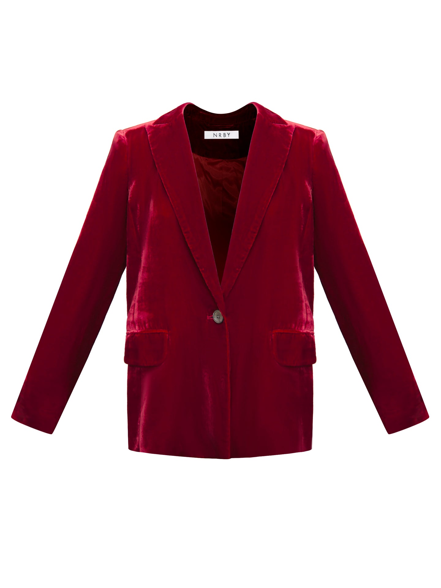 New May silk blend velvet jacket - Red