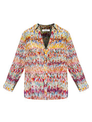 Opal silk watercolour splash print shirt | NRBY Clothing