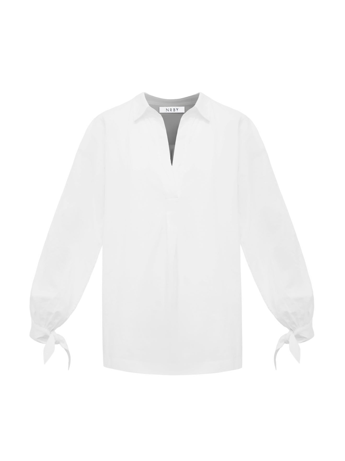 Romi cotton tie cuff shirt - White