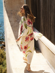 Orchid Print Silk Scarf | NRBY Clothing