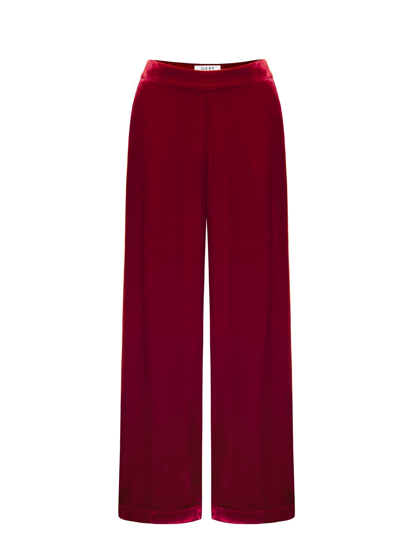 Thea silk blend velvet trouser - Red