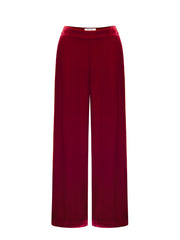 Thea silk blend velvet trouser - Red