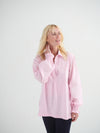 Aria jersey and cotton shirred cuff shirt - Pink