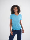 Charlie linen crew neck T-Shirt - Turquoise