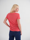 Charlie linen crew neck t-Shirt - Geranium