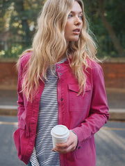 Monica cotton utility jacket - Hot Pink