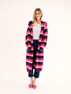 Carolyn chunky knit maxi cardigan - Multistripe