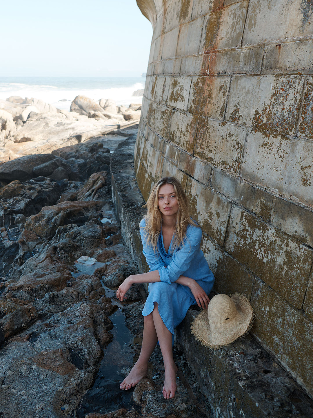 Chrissie linen maxi dress