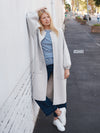 Kate cotton cashmere blend reversible cardi-coat - Grey