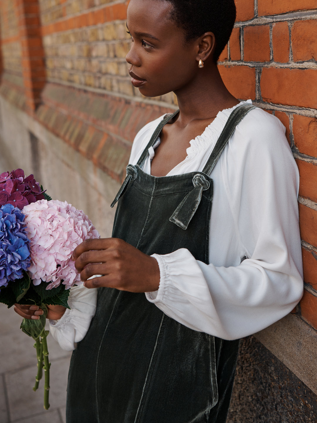 Camster velvet dungaree - Khaki