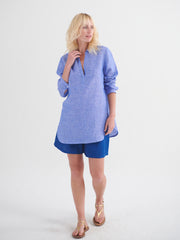 Chrissie linen shirt - Bright Blue