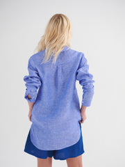 Chrissie linen shirt - Bright Blue