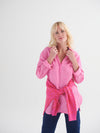 Chrissie linen shirt - Cherry Pink