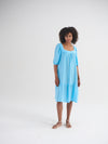 Cornelia gauze linen square neck dress