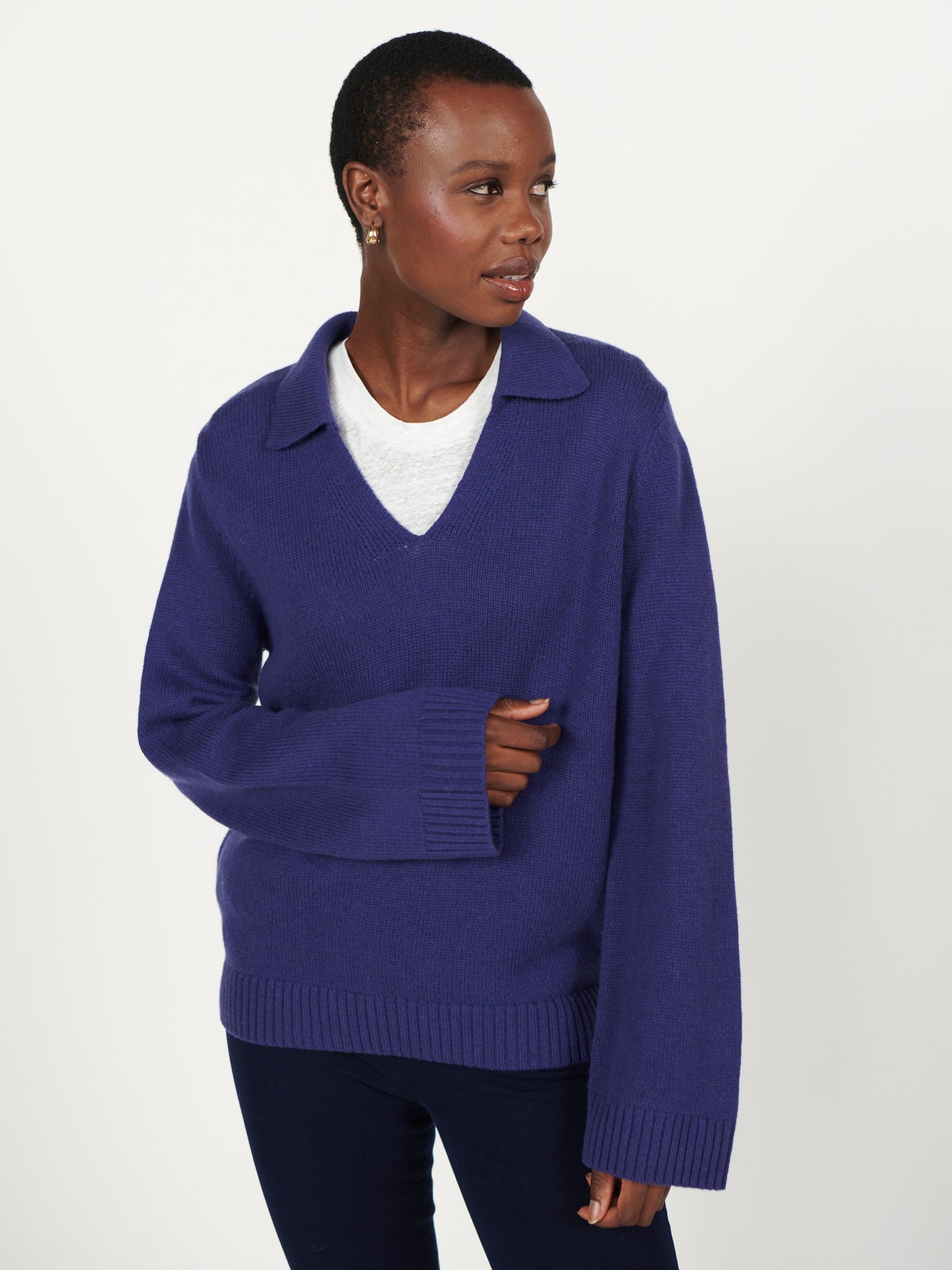 Dido sweater with collar - Navy