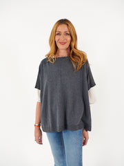 Ellie cotton cashmere poncho