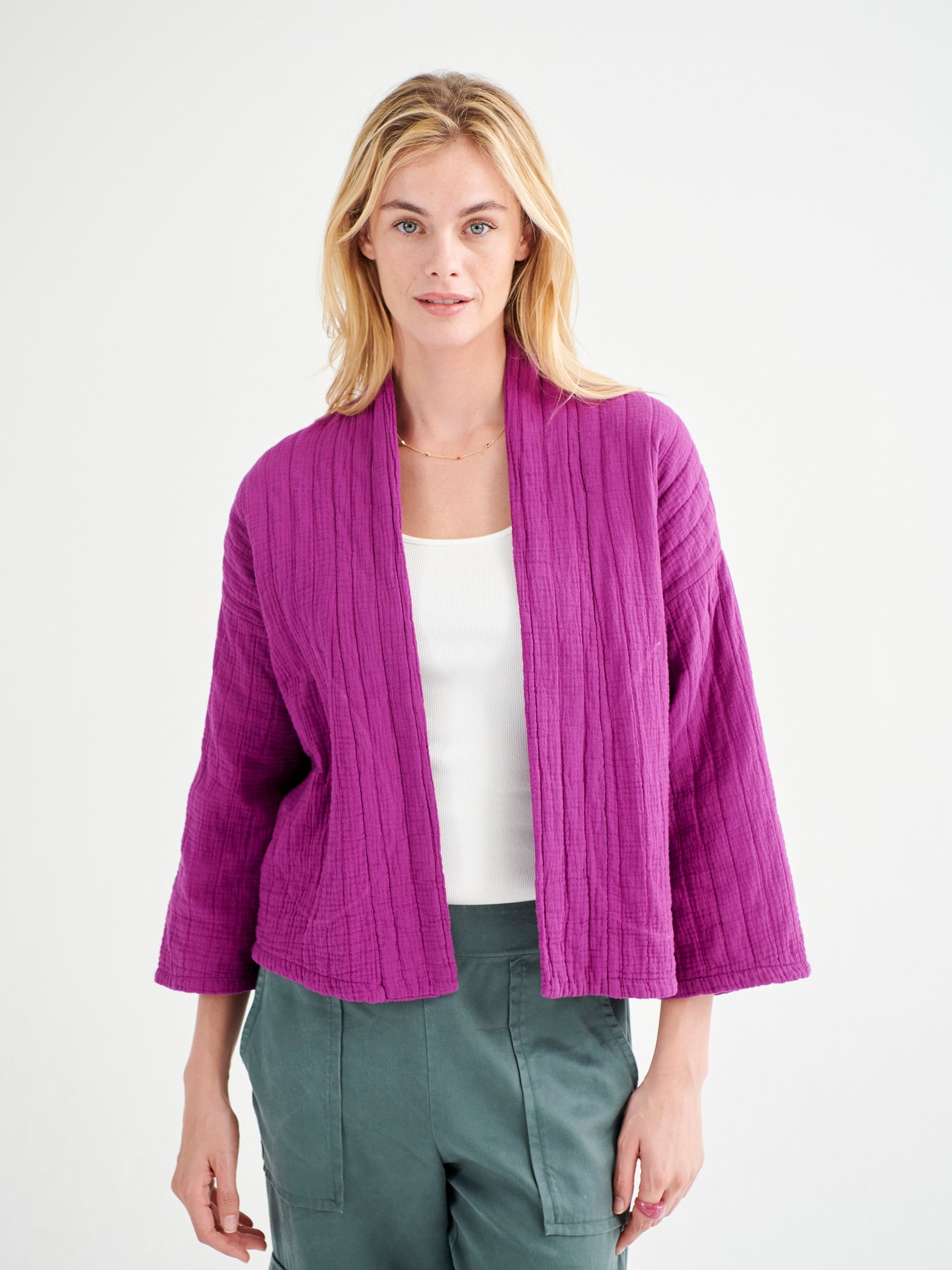 Kimmy double cloth jacket - Magenta – Magenta – NRBY