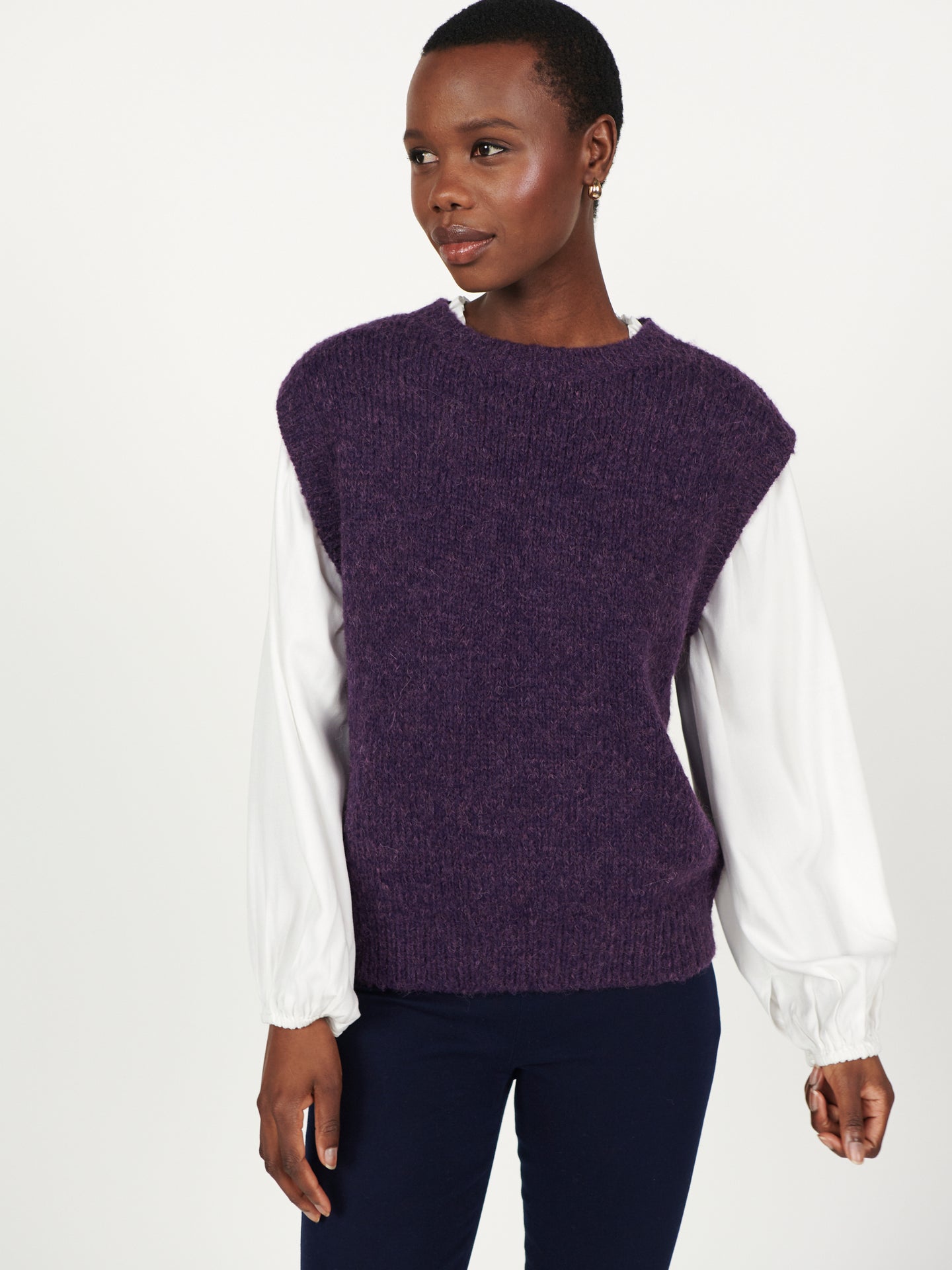 Rosie crew neck chunky knit tank