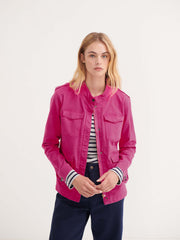 Monica cotton utility jacket - Hot Pink