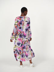 Gemma silk watercolour floral dress