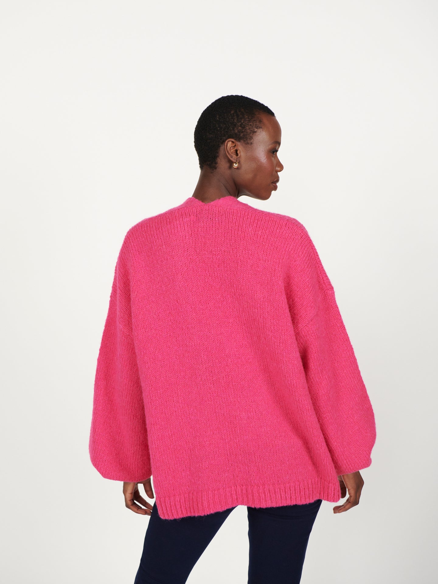 Misha alpaca blend cardigan - Magenta