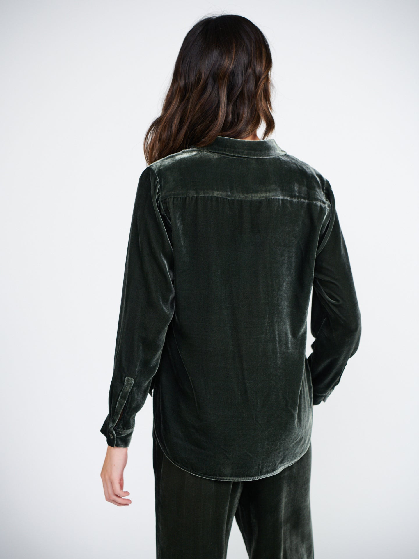 Patti velvet shirt - Khaki