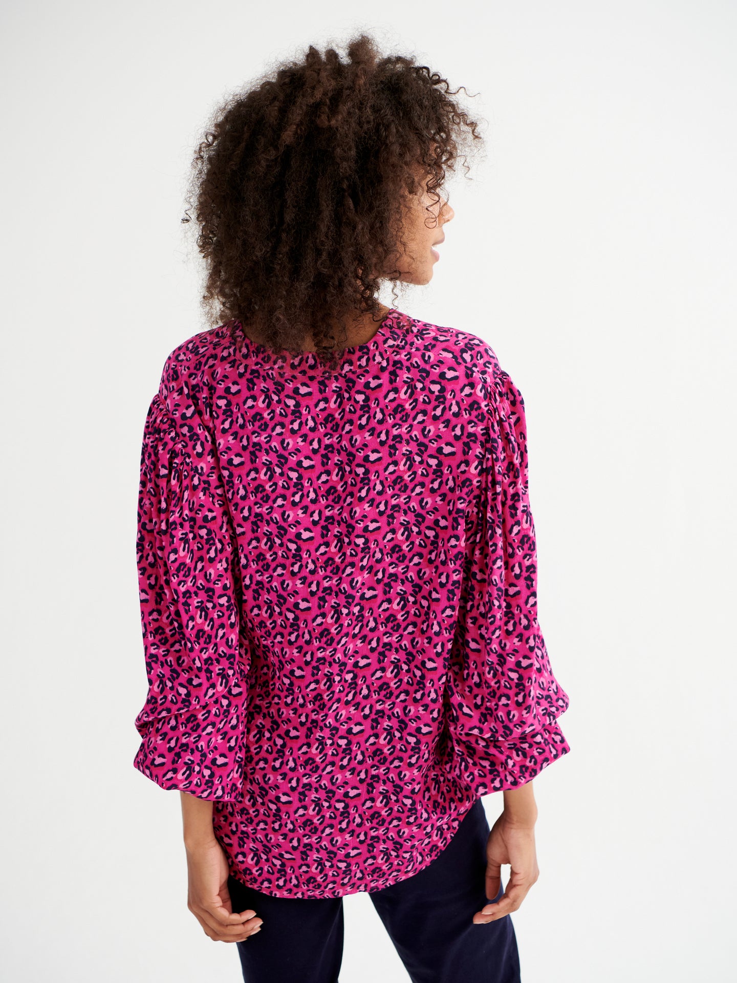 Marnie pink leopard print shirt