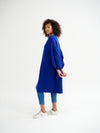 Kate cotton cashmere blend reversible cardi-coat - Blue