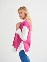 New Willow v-neck tank - Magenta