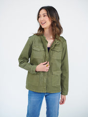 Monica cotton utility jacket - Khaki