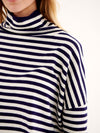 Jayne funnel neck tunic stripe sweater