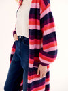 Carolyn chunky knit maxi cardigan - Multistripe